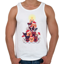 PRINTFASHION Kutya karácsonyfa - Férfi atléta - Fehér atléta, trikó