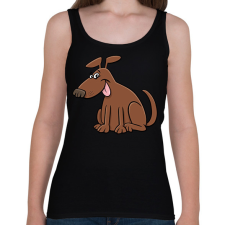 PRINTFASHION kutya - Női atléta - Fekete női trikó
