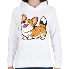 PRINTFASHION Kutya  - Női kapucnis pulóver - Fehér női pulóver, kardigán