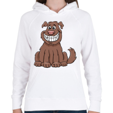 PRINTFASHION kutya - Női kapucnis pulóver - Fehér