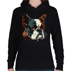PRINTFASHION kutya - Női kapucnis pulóver - Fekete