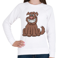 PRINTFASHION kutya - Női pulóver - Fehér női pulóver, kardigán