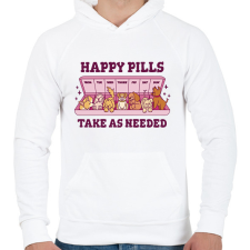 PRINTFASHION Kutya pirulák - Férfi kapucnis pulóver - Fehér férfi pulóver, kardigán