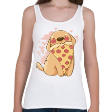 PRINTFASHION Kutya pizzával - Női atléta - Fehér