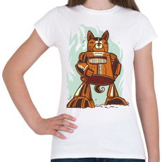 PRINTFASHION Kutya robot - Női póló - Fehér