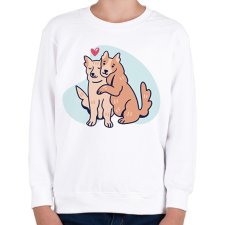 PRINTFASHION Kutya szerelem - Gyerek pulóver - Fehér gyerek pulóver, kardigán