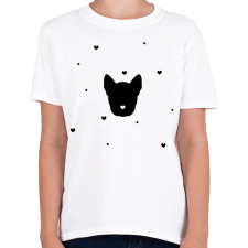 PRINTFASHION Kutya szívekkel - Gyerek póló - Fehér gyerek póló