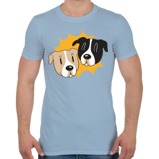 PRINTFASHION Kutyák - Férfi póló - Világoskék