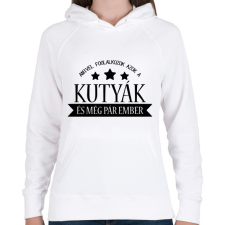 PRINTFASHION Kutyákkal foglalkozok - Női kapucnis pulóver - Fehér női pulóver, kardigán