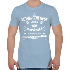 PRINTFASHION Kutyakozmetikus vagyok (fehér) - Férfi póló - Világoskék
