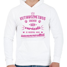 PRINTFASHION Kutyakozmetikus vagyok - Férfi kapucnis pulóver - Fehér