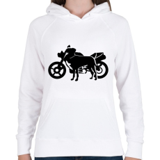 PRINTFASHION kutyamotor - Női kapucnis pulóver - Fehér