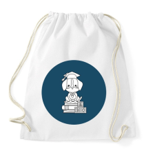 PRINTFASHION Kutyás diplomás minta - Sportzsák, Tornazsák - Fehér tornazsák