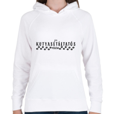 PRINTFASHION Kutyasétáltatás - Női kapucnis pulóver - Fehér
