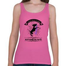 PRINTFASHION Kutyasétáltató - Női atléta - Rózsaszín női trikó