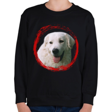 PRINTFASHION kuvasz kutyus - férfi - Gyerek pulóver - Fekete