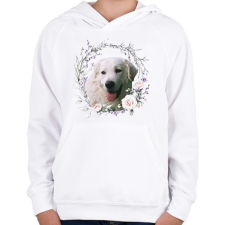 PRINTFASHION kuvasz kutyus - női - Gyerek kapucnis pulóver - Fehér gyerek pulóver, kardigán
