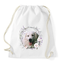 PRINTFASHION kuvasz kutyus - női - Sportzsák, Tornazsák - Fehér tornazsák