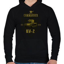 PRINTFASHION KV2 - Férfi kapucnis pulóver - Fekete férfi pulóver, kardigán