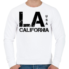 PRINTFASHION LA CALIFORNIA - Férfi pulóver - Fehér férfi pulóver, kardigán