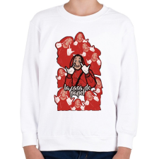 PRINTFASHION La Casa de papel art - Gyerek pulóver - Fehér gyerek pulóver, kardigán