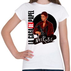 PRINTFASHION La casa de papel art Nairobi - Női póló - Fehér