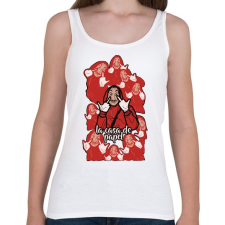 PRINTFASHION La Casa de papel art - Női atléta - Fehér női trikó