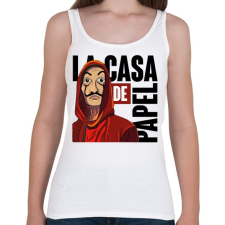PRINTFASHION La casa de papel art - Női atléta - Fehér női trikó