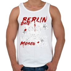 PRINTFASHION La casa de papel art - sötét alaphoz - Férfi atléta - Fehér