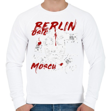 PRINTFASHION La casa de papel art - sötét alaphoz - Férfi pulóver - Fehér férfi pulóver, kardigán