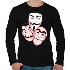 PRINTFASHION La casa de papel és barátai - Férfi hosszú ujjú póló - Fekete férfi póló