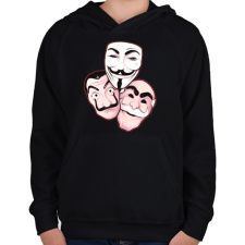 PRINTFASHION La casa de papel és barátai - Gyerek kapucnis pulóver - Fekete gyerek pulóver, kardigán