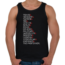 PRINTFASHION La Casa de Papel - Férfi atléta - Fekete atléta, trikó