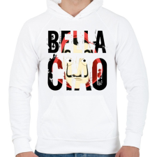 PRINTFASHION LA CASA DE PAPEL - Férfi kapucnis pulóver - Fehér férfi pulóver, kardigán