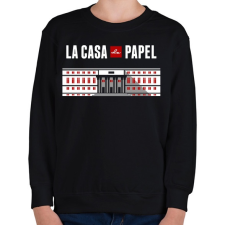 PRINTFASHION La casa de papel - Gyerek pulóver - Fekete gyerek pulóver, kardigán