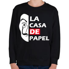 PRINTFASHION La casa de papel  - Gyerek pulóver - Fekete gyerek pulóver, kardigán