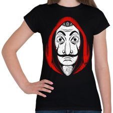 PRINTFASHION La casa de papel MASK - Női póló - Fekete női póló