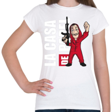 PRINTFASHION La casa de papel N1 - Női póló - Fehér női póló
