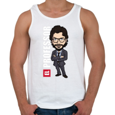 PRINTFASHION La casa de papel N5 - Férfi atléta - Fehér atléta, trikó