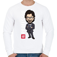 PRINTFASHION La casa de papel N5 - Férfi pulóver - Fehér férfi pulóver, kardigán