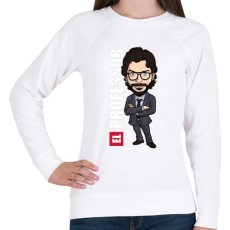 PRINTFASHION La casa de papel N5 - Női pulóver - Fehér