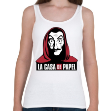 PRINTFASHION La casa de papel - Női atléta - Fehér női trikó