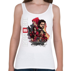 PRINTFASHION La Casa de Papel  - Női atléta - Fehér