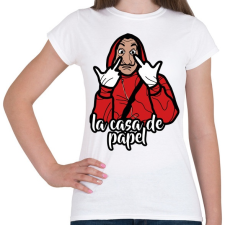 PRINTFASHION La Casa de Papel - Női póló - Fehér női póló