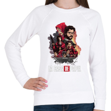 PRINTFASHION La Casa de Papel  - Női pulóver - Fehér női pulóver, kardigán