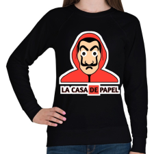 PRINTFASHION LA CASA DE PAPEL - Női pulóver - Fekete női pulóver, kardigán