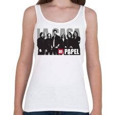 PRINTFASHION La casa de papel poster style - A nagy pénzrablás - Női atléta - Fehér női trikó