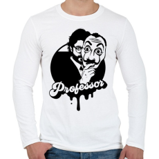 PRINTFASHION La Casa de papel - professor - art - Férfi hosszú ujjú póló - Fehér