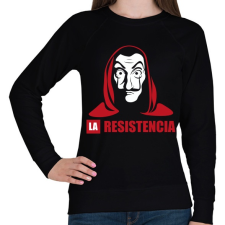 PRINTFASHION La casa de papel - resistencia - Női pulóver - Fekete női pulóver, kardigán