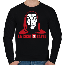 PRINTFASHION La casa de papel RL - Férfi pulóver - Fekete férfi pulóver, kardigán